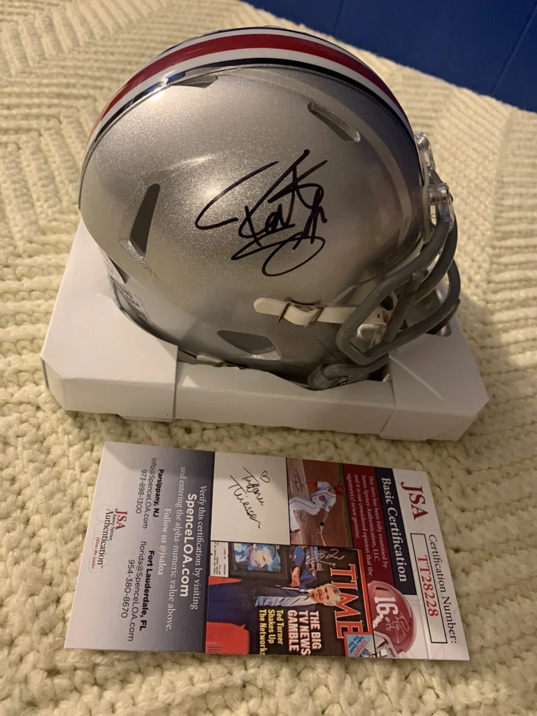 Robert Smith Signed Mini Helmet Ohio State Buckeyes JSA Authentication COA
