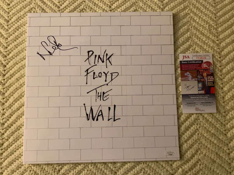 Nick Mason SIGNED 33 Vinyl Record ALBUM COVER JSA Authenticated COA The Wall