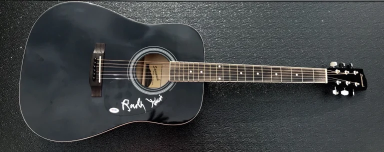Randy Travis Signed Autographed Forever And Amen Guitar Psa/Dna
