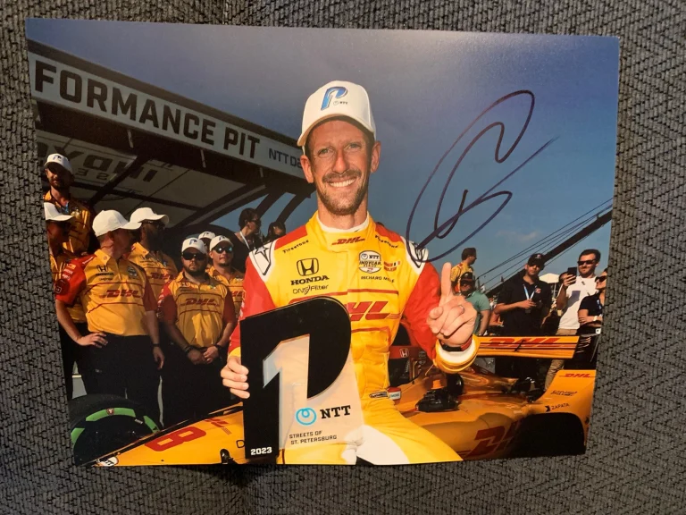 Romain Grosjean Indy 500 Signed 8 X 10 Photo Indianapolis Autographed
