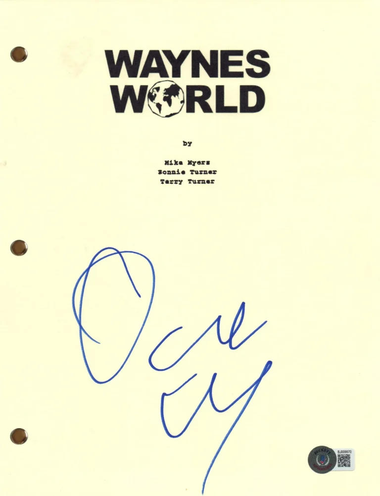 Dana Carvey Signed Autograph Wayne's World Full Script Screenplay Beckett COA