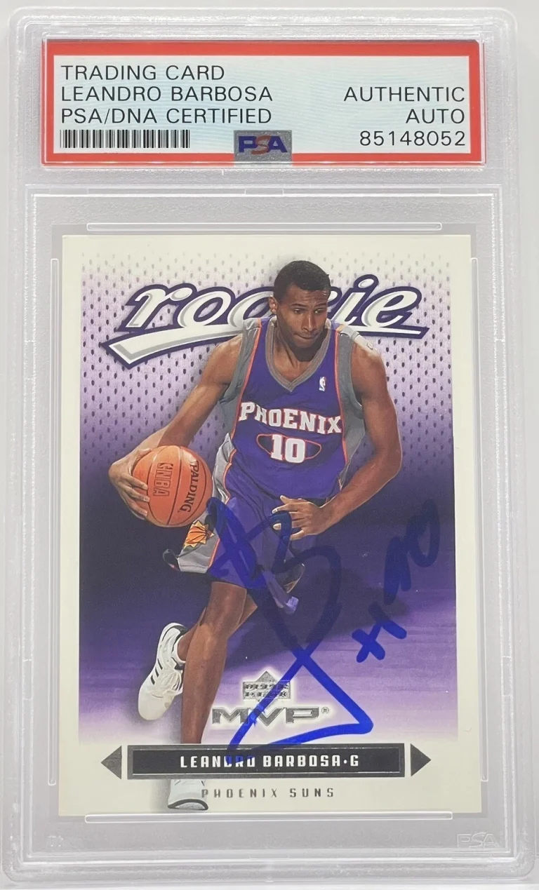 Leandro Barbosa Signed Auto 2003-04 MVP Rookie Card Warriors PSA/DNA Slab