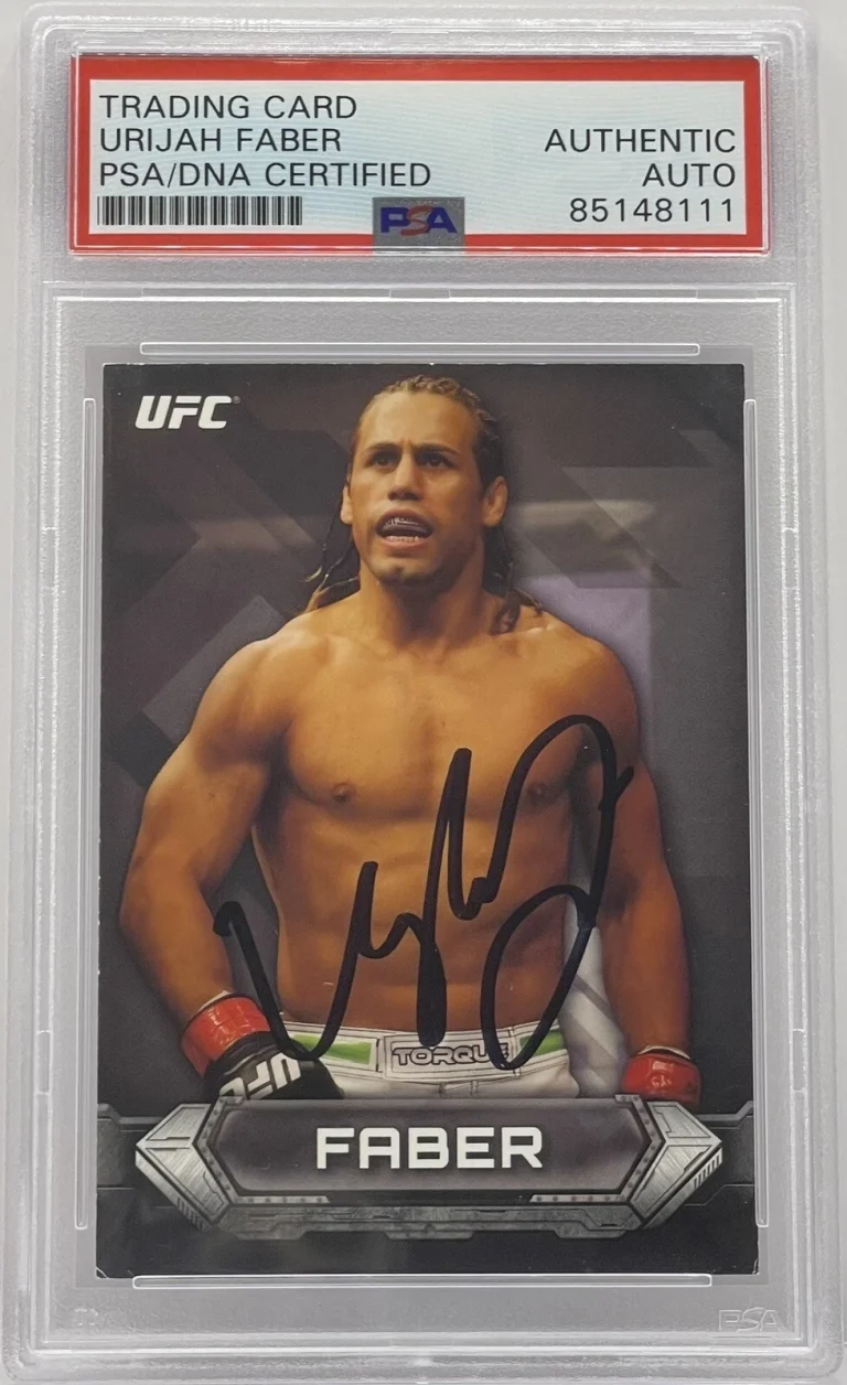 Urijah Faber Signed Auto 2014 Topps UFC Card PSA/DNA Slabbed