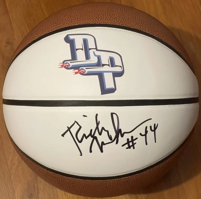 Rick Mahorn Signed Autographed Detroit Pistons Logo Basketball JSA COA
