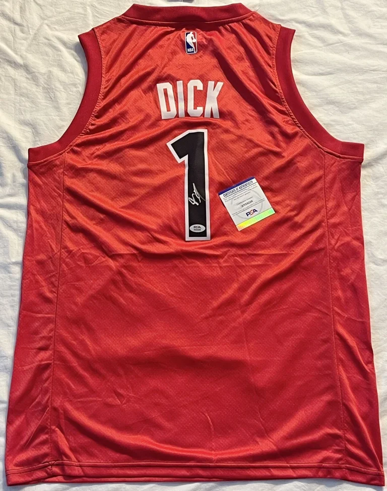 Gradey Dick Signed Autographed Toronto Raptors Jersey PSA/DNA COA