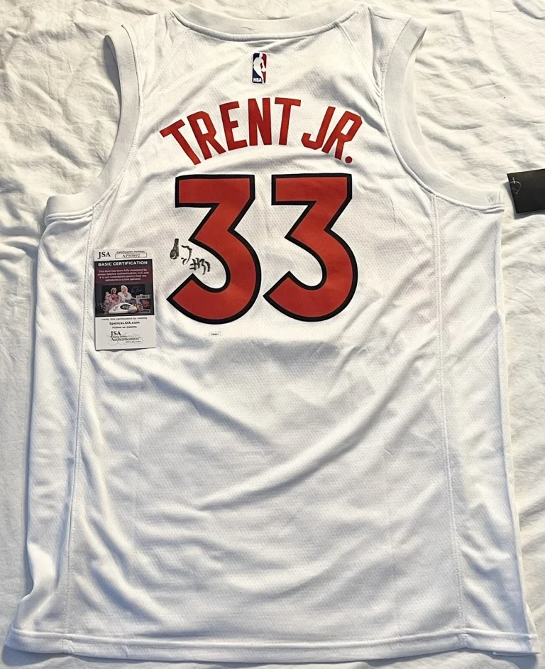 Gary Trent Jr Signed Autographed Toronto Raptors Red Jersey JSA COA