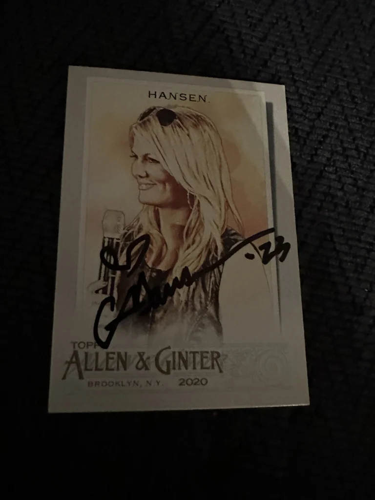 Courtney Hansen Signed Trading Card Autographed Allen & Ginter