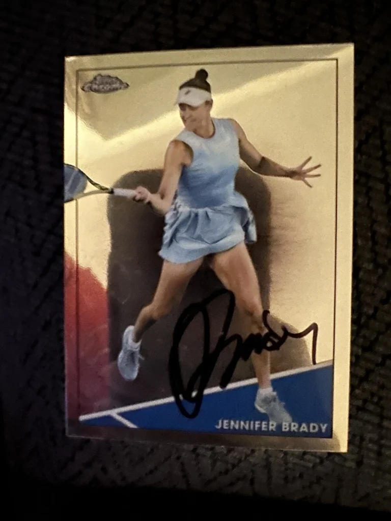 Jennifer Jen Brady Signed Trading Card Autographed Tennis  2021 Topps Chrome