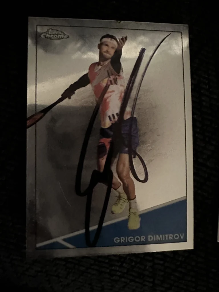 Grigor Dimitrov Signed Trading Card Autographed Tennis  2021 Topps Chrome
