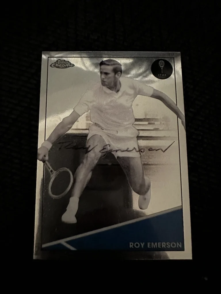 Roy Emerson Signed Trading Card Autographed Tennis  2021 Topps Chrome
