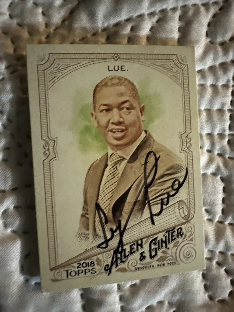 Tyrone Lue Signed Trading Card Autographed Allen & Ginter 2018 LA Lakers