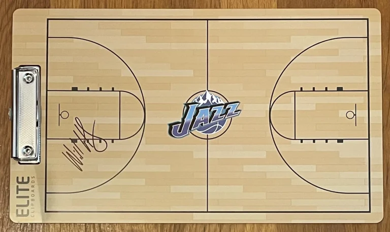 Will Hardy Signed Autographed Utah Jazz Coaches Clipboard JSA COA