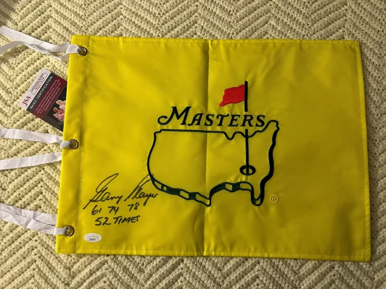 Gary Player SIGNED 2022 Masters Golf Flag Augusta JSA Authenticated COA