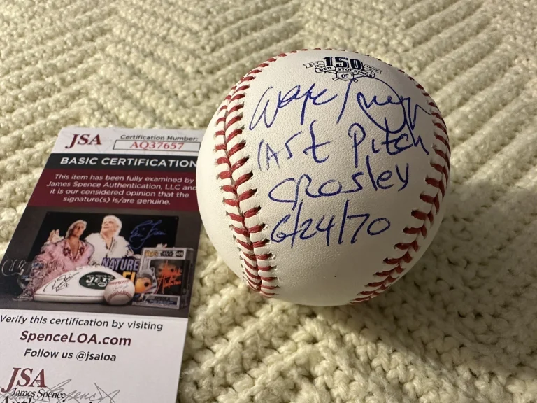 Wayne Granger Signed Reds 150th Baseball Auth ROMLB JSA Authenticated COA
