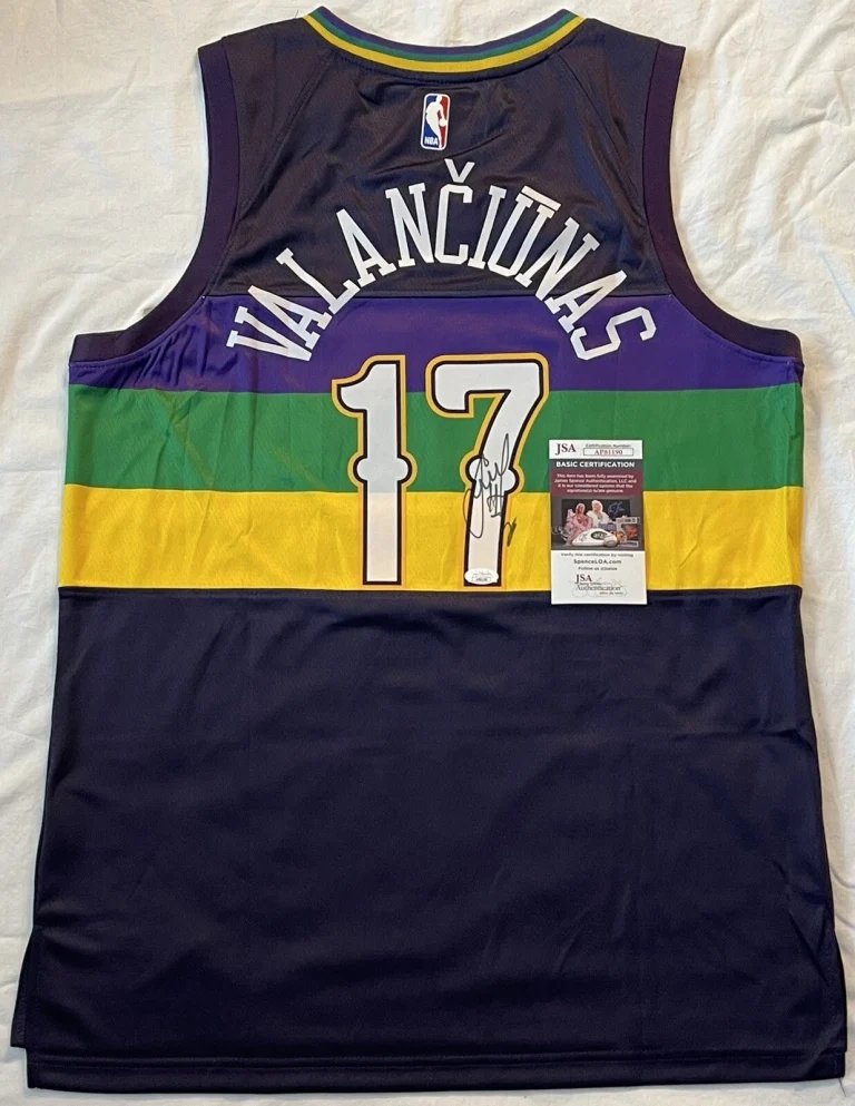 Jonas Valanciunas Signed Autographed New Orleans Pelicans Jersey JSA COA