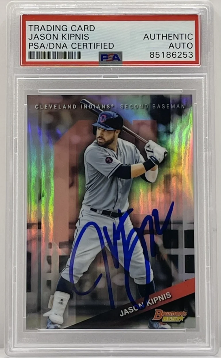 Jason Kipnis Signed 2015 Bowman’s Best Card Cleveland Indians PSA/DNA Slabbed