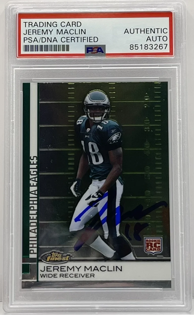 Jeremy Maclin Signed Auto 2009 Topps Finest Refractor Rookie Card PSA/DNA Slab