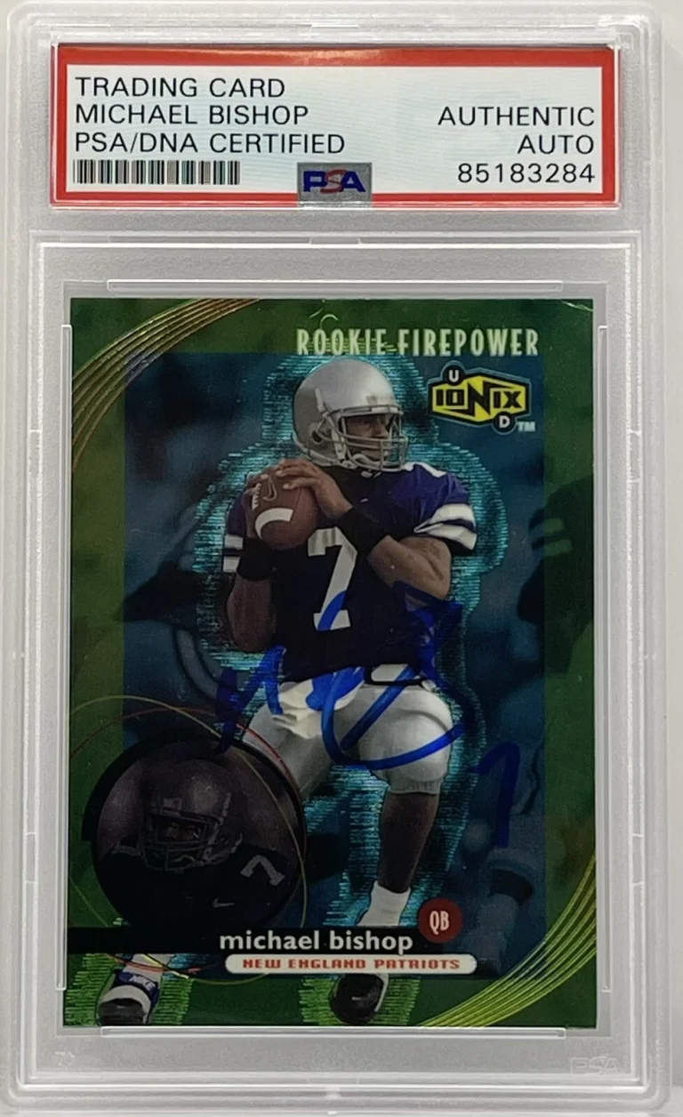 Michael Bishop Signed 1999 Ionix Rookie Card PSA/DNA Slabbed Kansas State