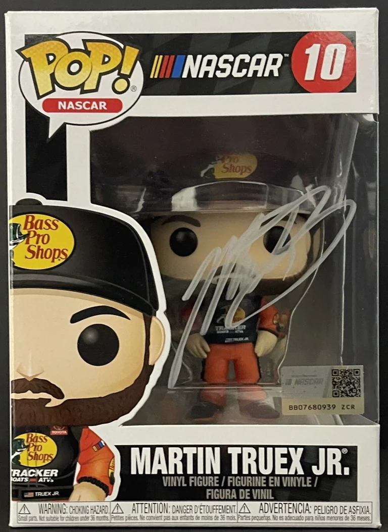 Martin Truex Jr Signed Autographed Bass Pro Shops Funko Pop Vinyl JSA