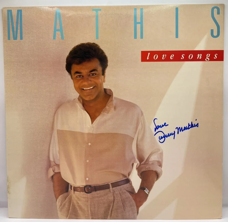 Johnny Mathis Signed Autographed Vinyl Record Album Love Songs JSA