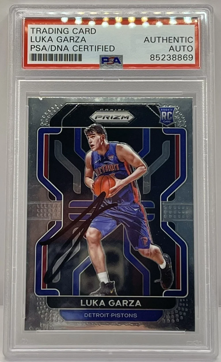 Luka Garza Signed 2021-22 Panini Prizm Rookie Card Iowa Pistons PSA/DNA Slabbed