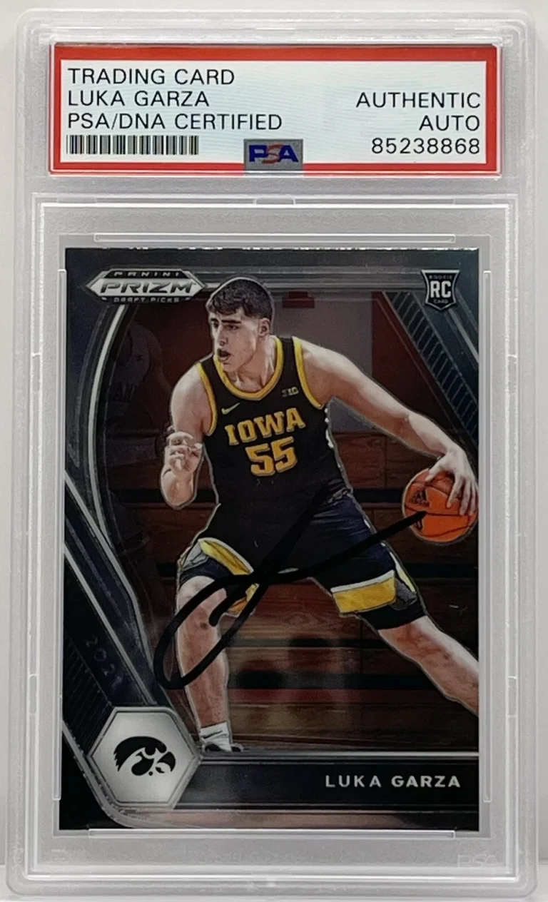 Luka Garza Signed 2021-22 Panini Prizm Rookie Card Iowa Pistons PSA/DNA Slabbed