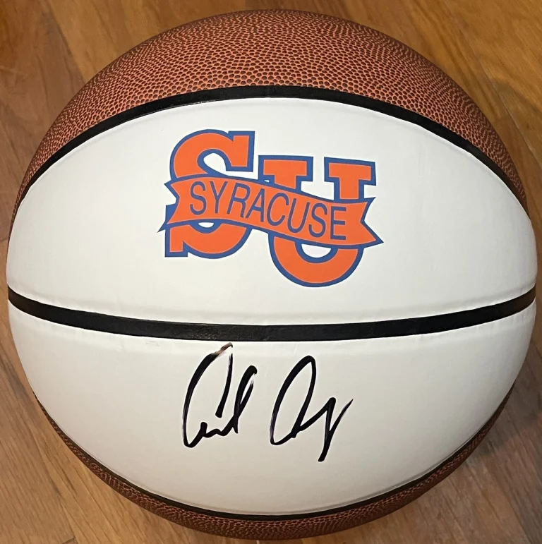 Adrian Autry Signed Autographed Syracuse Orange Logo Basketball JSA COA