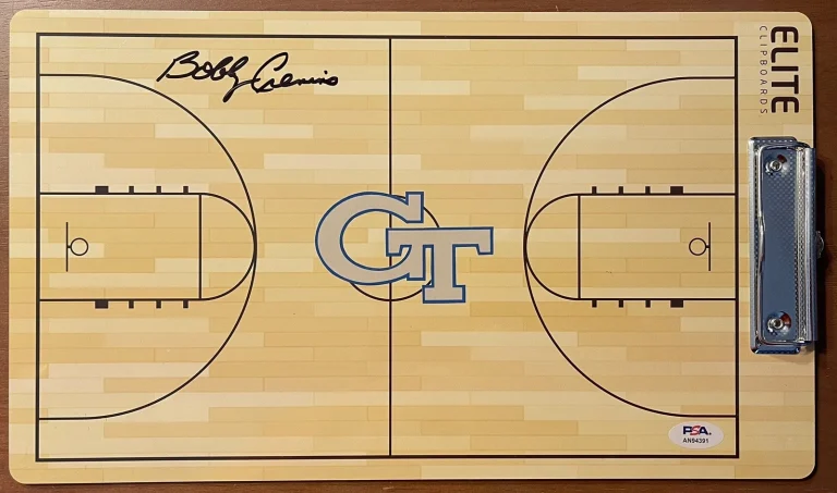 Bobby Cremins Signed Autographed Georgia Tech Coaches Clipboard PSA/DNA Coa