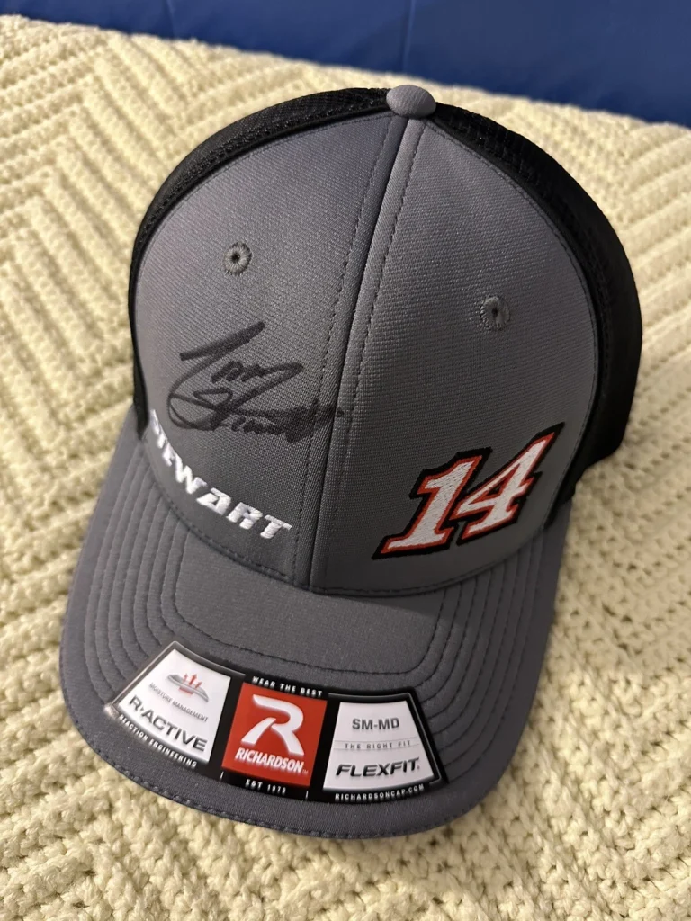 Tony Stewart hand SIGNED Hat Racing Autographed NASCAR S/M Size