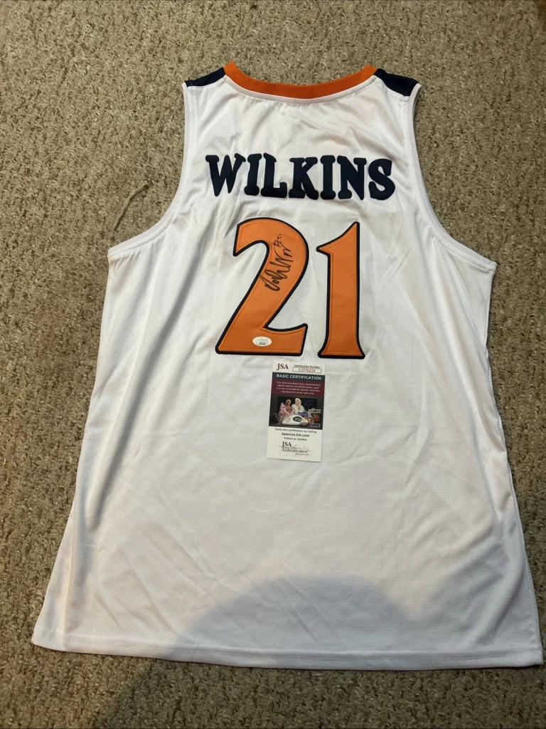 VIRGINIA CAVALIERS- ISAIAH WILKINS SIGNED AUTOGRAPH JERSEY JSA COA BASKETBALL