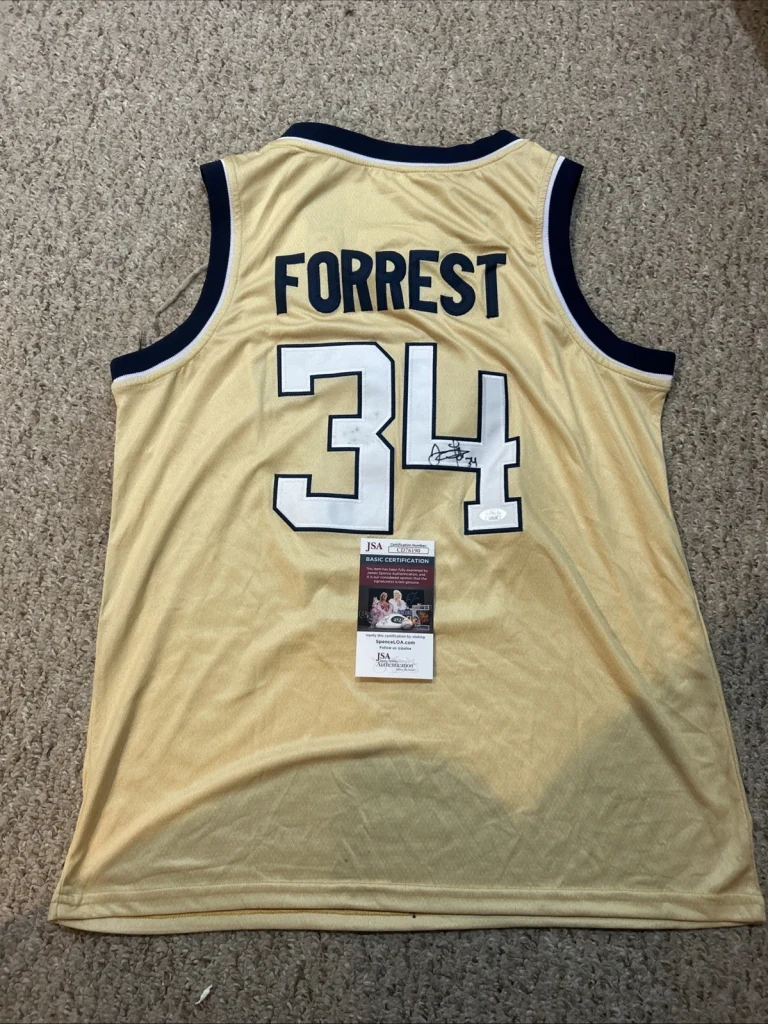 GEORGIA TECH YELLOW JACKETS- JAMES FORREST SIGNED AUTOGRAPH JERSEY JSA COA