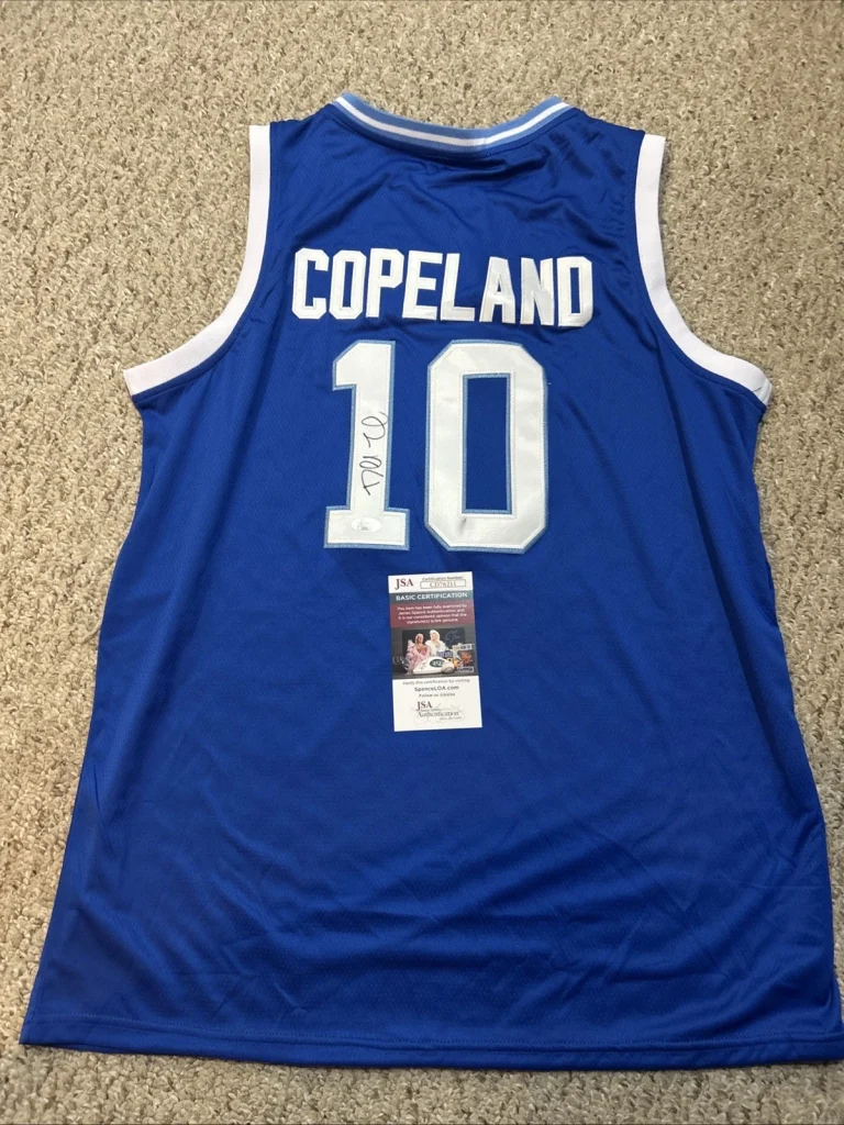 SETON HALL PIRATES- DONALD COPELAND SIGNED AUTOGRAPH JERSEY JSA COA BASKETBALL