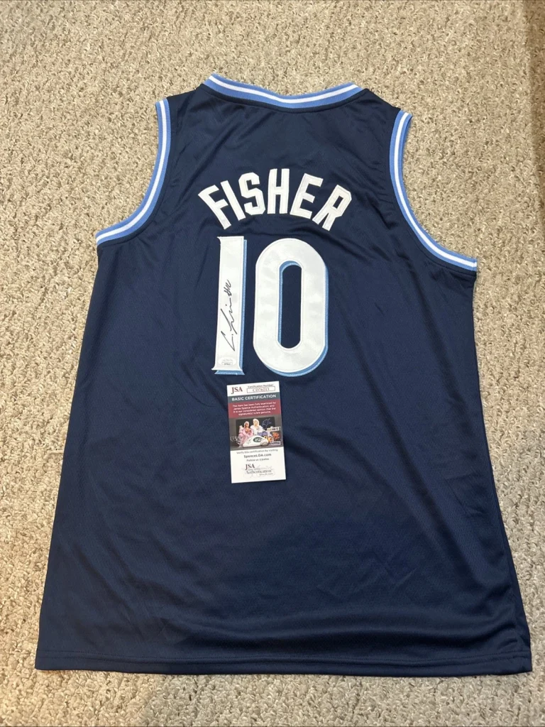 VILLANOVA WILDCATS- COREY FISHER SIGNED AUTOGRAPH JERSEY JSA COA BASKETBALL