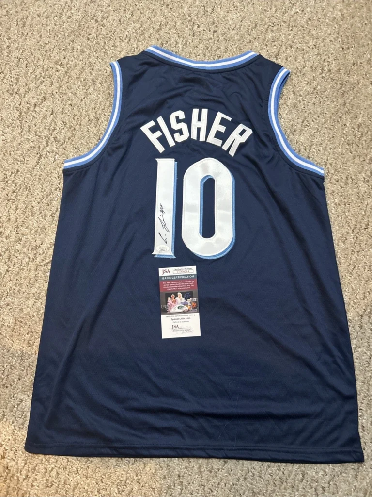 VILLANOVA WILDCATS- COREY FISHER SIGNED AUTOGRAPH JERSEY JSA COA BASKETBALL