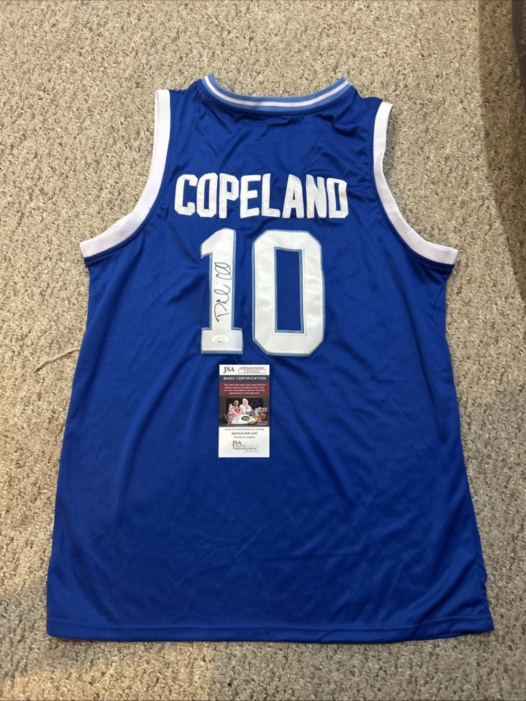 SETON HALL PIRATES- DONALD COPELAND SIGNED AUTOGRAPH JERSEY JSA COA BASKETBALL