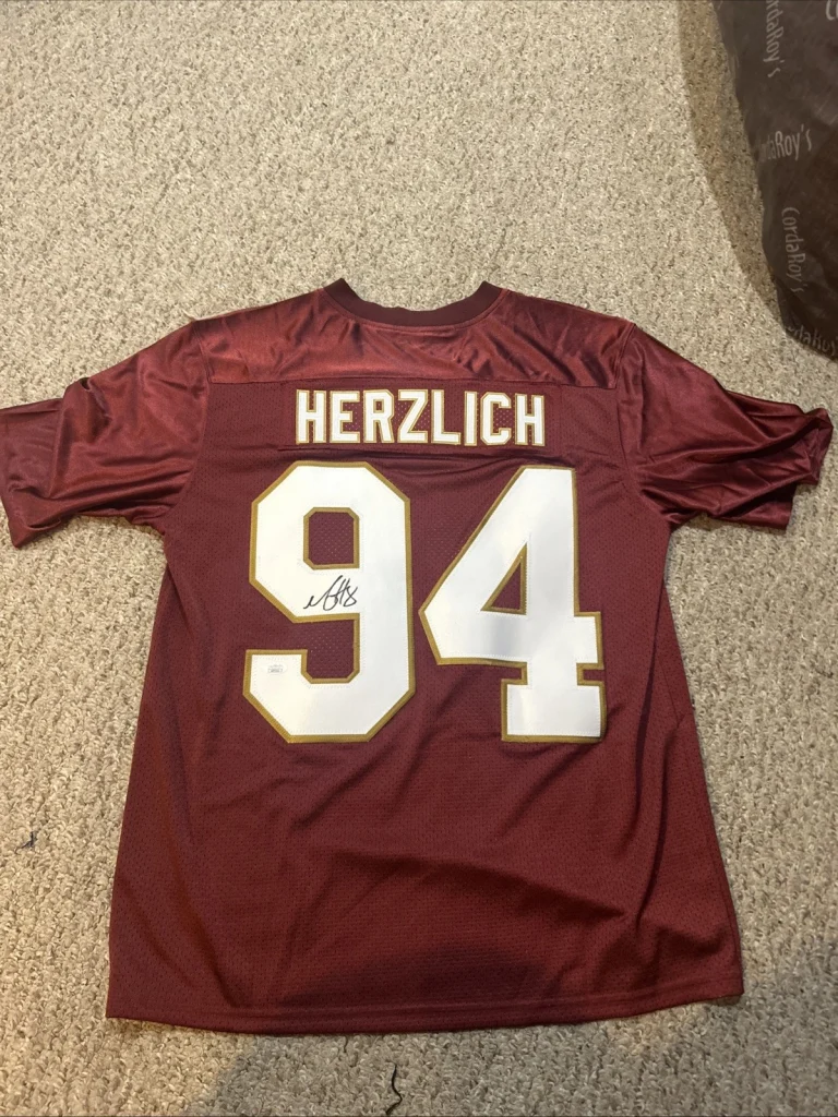 BOSTON COLLEGE EAGLES- MARK HERZLICH SIGNED AUTOGRAPH JERSEY JSA COA FOOTBALL