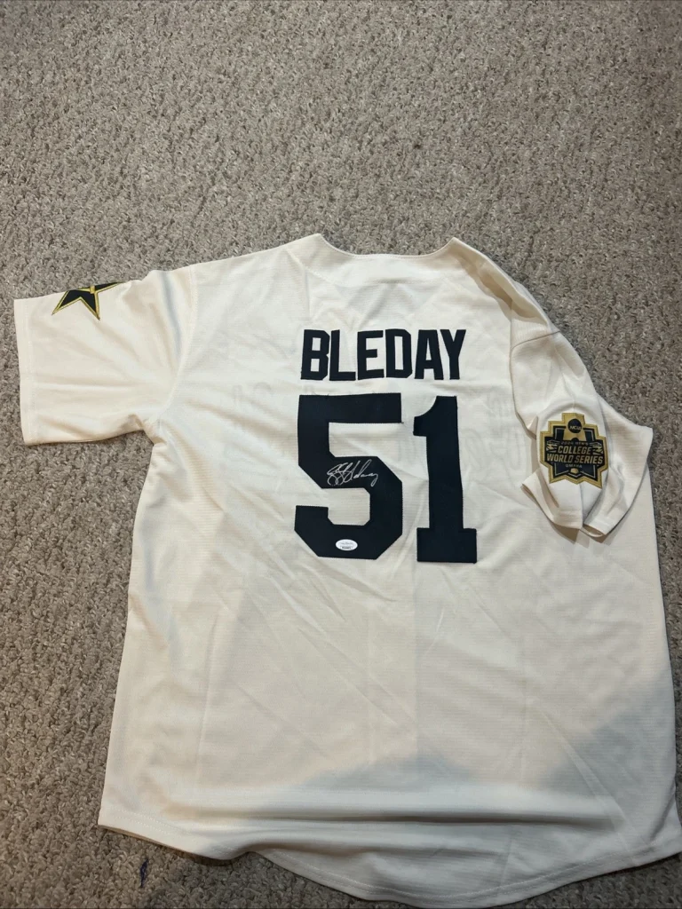 VANDERBILT COMMODORES- JJ BLEDAY SIGNED AUTOGRAPH JERSEY JSA COA COLLEGE WS