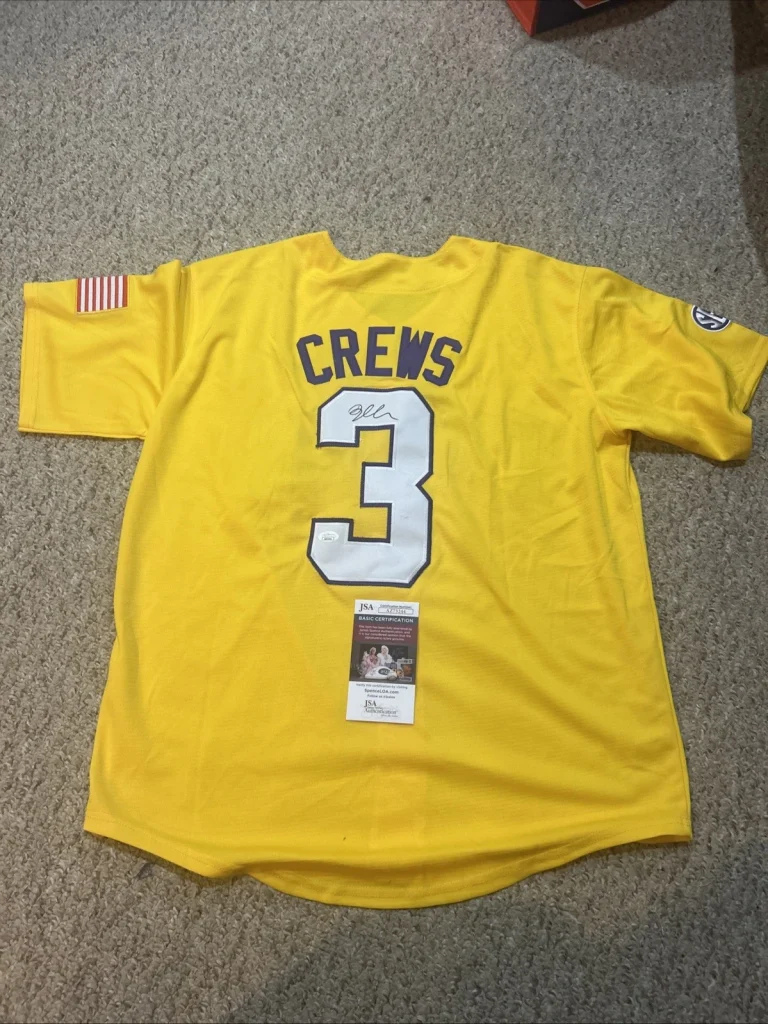 LSU TIGERS- DYLAN CREWS SIGNED AUTOGRAPH JERSEY JSA COA NATIONALS TOP PROSPECT