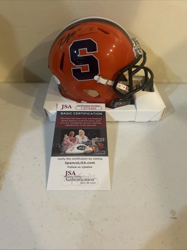 SYRACUSE ORANGE- KYLE MCCORD SIGNED AUTOGRAPH MINI HELMET JSA COA