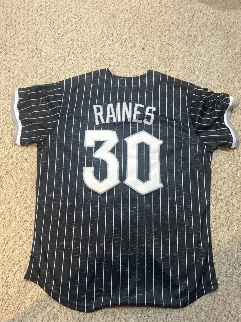 CHICAGO WHITE SOX- TIM RAINES SIZE LARGE L JERSEY CITY CONNECT SOUTHSIDE MENS