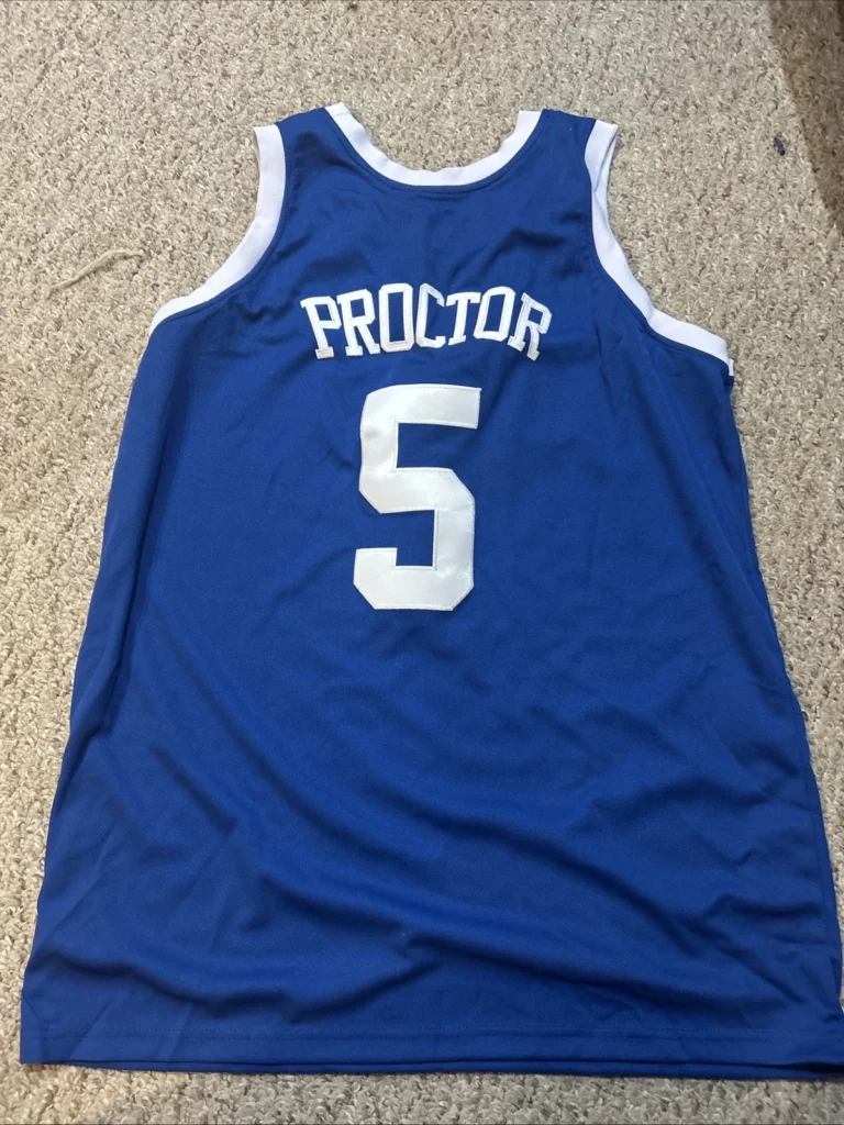 DUKE BLUE DEVILS- TYRESE PROCTOR SIZE XL JERSEY MENS BLUE #5 BASKETBALL