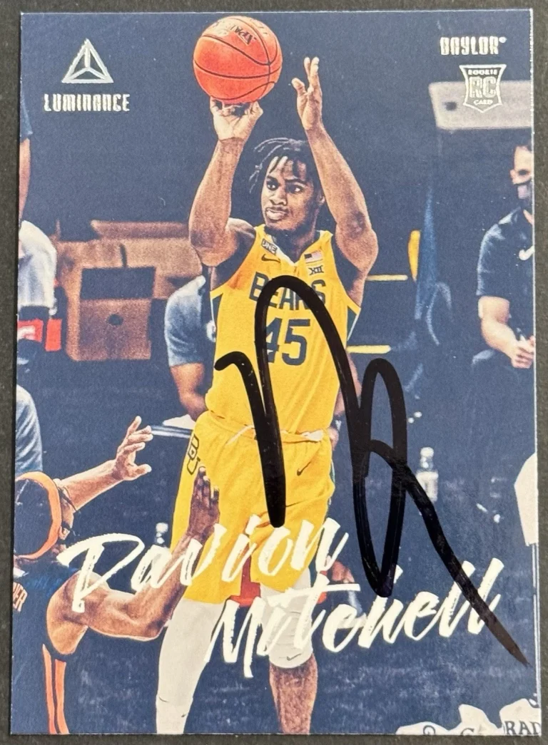 Davion Mitchell Signed 2021-22 Chronicles Luminance Rookie Card BAS Beckett COA