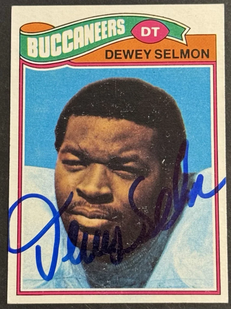 Dewey Selmon Signed 1977 Topps Rookie Card BAS Beckett COA Buccaneers