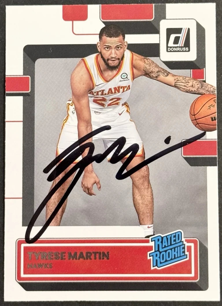 Tyrese Martin Signed 2022-23 Donruss Rookie Card BAS Beckett COA