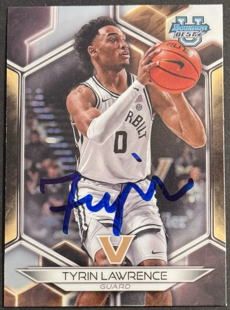 Tyrin Lawrence Signed 2024 Bowman’s Best U Rookie Card BAS Beckett COA