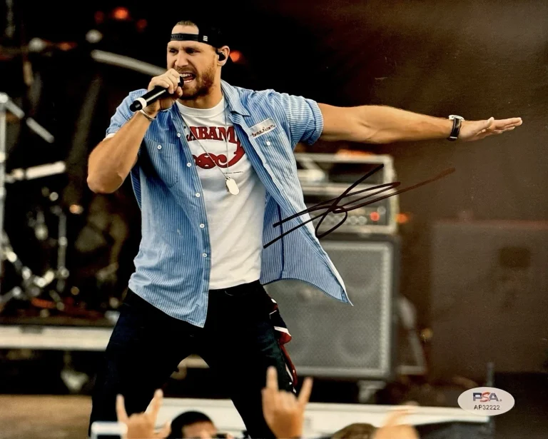 Chase Rice Signed Autographed Country Music 8x10 Photo PSA/DNA COA Bench Seat