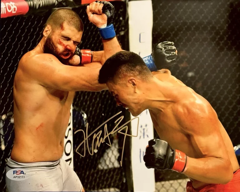 Zhang Mingyang Signed Autographed UFC Fighter 8x10 Photo PSA/DNA COA