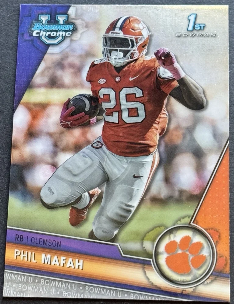 2023 Bowman Chrome U Base Phil Mafah Clemson Tigers #81 Bowman 1st