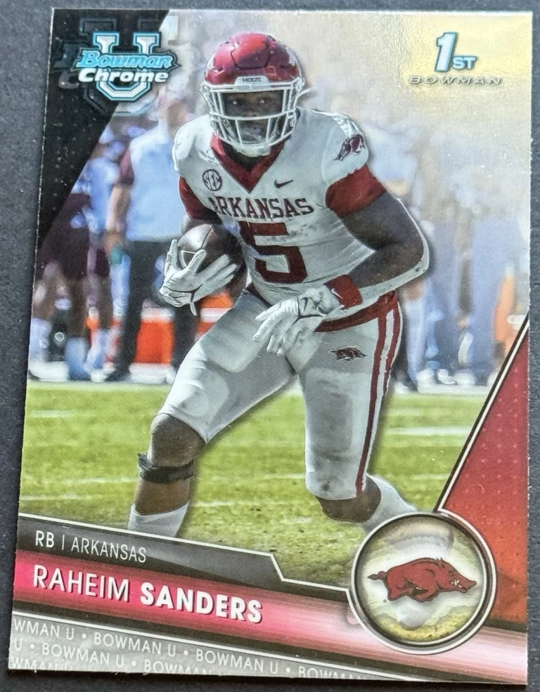 Raheim Sanders 1st - 2023 Bowman U Chrome #24 Arkansas