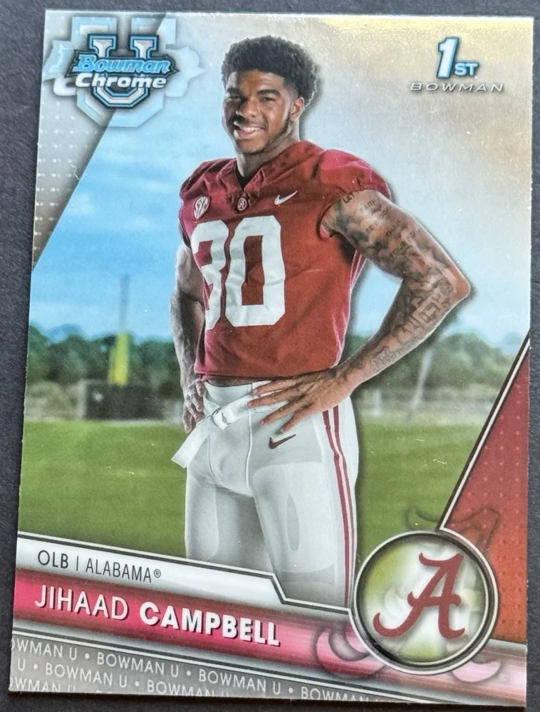 2023 Bowman U Chrome Jihaad Campbell 1st Card #86 (RC) - Alabama Crimson Tide